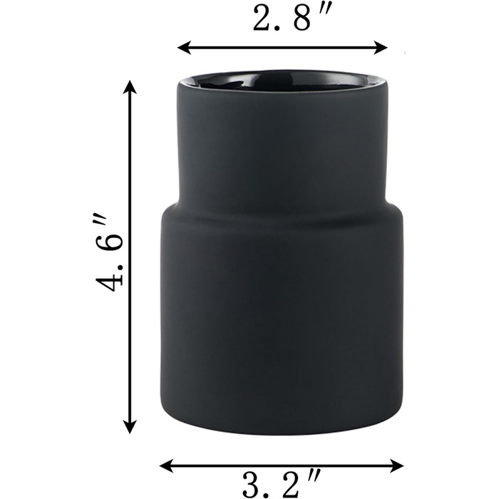SYJAN HOME Matter Toothbrush and Toothpaste Holder, Toothbrush Holder, Modern Ceramic Toothbrush Holder, Black and Black