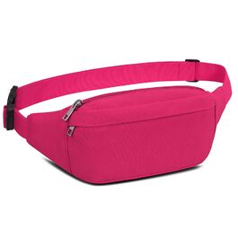 Сумка на пояс для жінок та чоловіків. Ідеальна для туризму, фітнесу, їзди на велосипеді, активного відпочинку та подорожей. Сумка-шоппер, гаманець, пакунок (D1-rose, червоний)