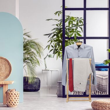 Підставка для одягу Relaxdays з бамбука для чоловіків та жінок, підставка для одягу в спальню, HBT: 98,5 x 47 x 36 см