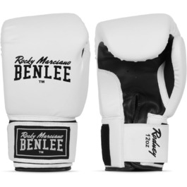 Боксерські рукавички BENLEE з екошкіри Rodney (білий/чорний, 10 oz)