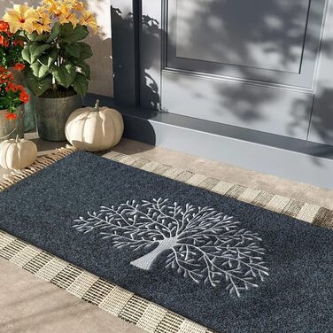 Килимок для дому Baum & Grau Tree of Life: антиковзаюча підкладка, 60x90 см, для входу, коридору, кухні
