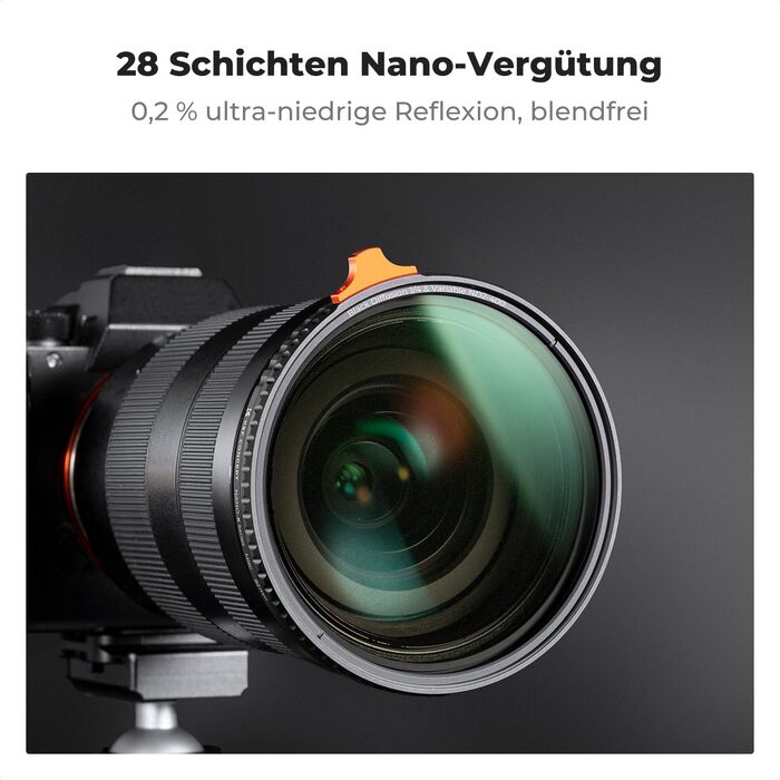 Фільтр K&F Concept 77mm Black Mist 1/4 та ND2-ND400 2-в-1 (Nano-Xcel Series)