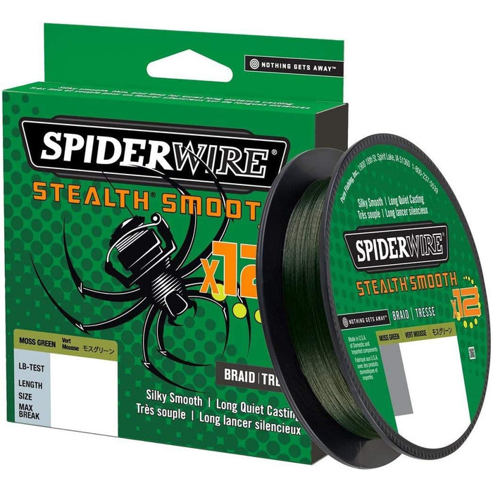 Плетена волосінь Spiderwire Stealth Smooth 12 жил 150 м, зелена, 0,05 мм, 5,4 кг
