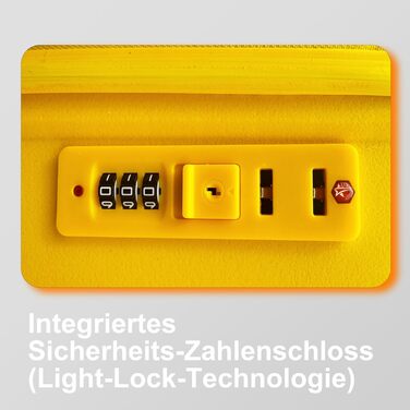 Чемодан Ribelli Handgepäck, 70л, жорсткий, з телескопічним ручками та TSA-замком, на 4 колесах, комплект L-XL-XXL