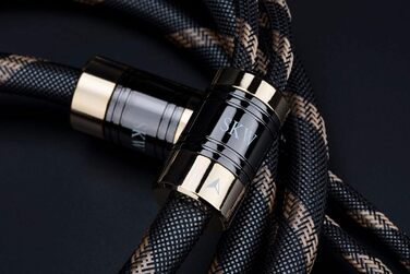 Акустичні кабелі SKW для колонок Hi-Fi, пара (2 шт.), 1.5м, з позолоченими роз'ємами-бананами та нейлоновим обплетенням, аудіофільна якість