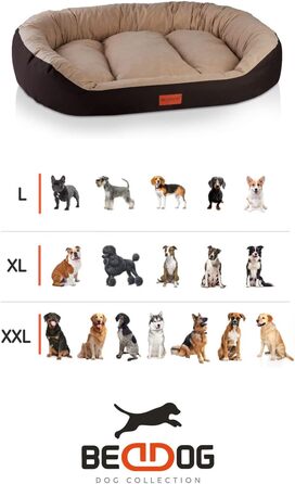 Ліжко для собак середніх порід - ліжко-кошик для собак XL - м'яке ліжко для собак, ліжко-софа для собак, ліжко для собак середніх розмірів. Матеріал: Alicante-Gewebe, колір: сірий, розмір: 85 x 70 x 21 см