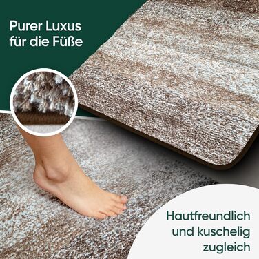 Килимок для ванної кімнати 50x80 см, антиковзаючий - килимок для ванної кімнати, великий, пральний | Високоякісні килимки для ванної кімнати, килими, підлоги для ванної кімнати, килимки для душу для ванної кімнати, душу та інше | чорний (50 x 80 см, Бежев