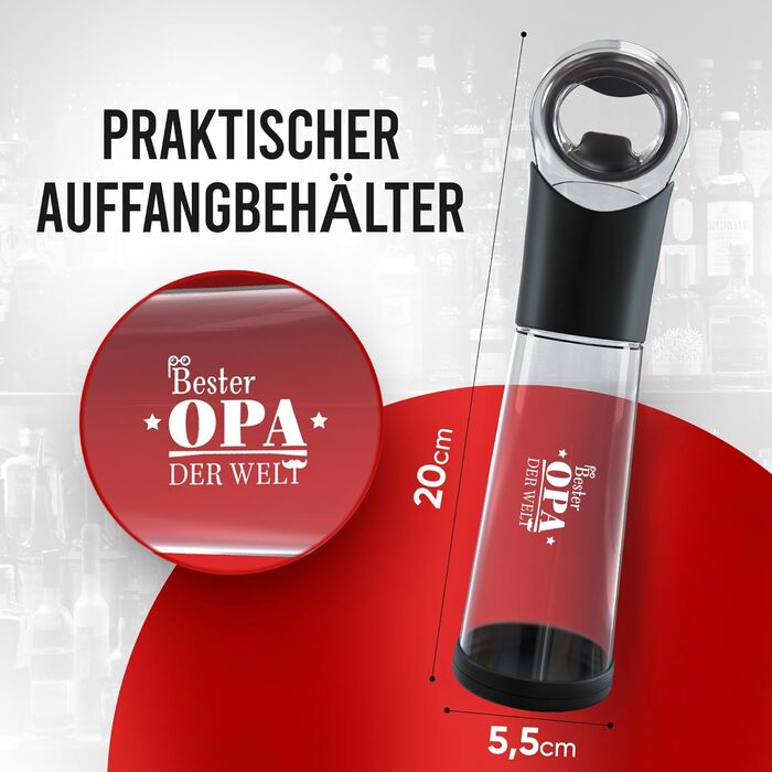 Відкривач вин Wortek: професійний відкривач вин та винних пробок, ідеальний подарунок для любителів вина (для найкращого дідуся)