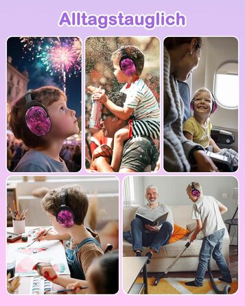 Навушники для захисту від шуму ZOHAN 030 для дітей 3-18 років, для дітей з аутизмом, для школи, концерту, галактичний дизайн