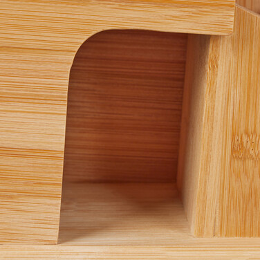 Relaxdays Unassembled Bamboo Knife Block