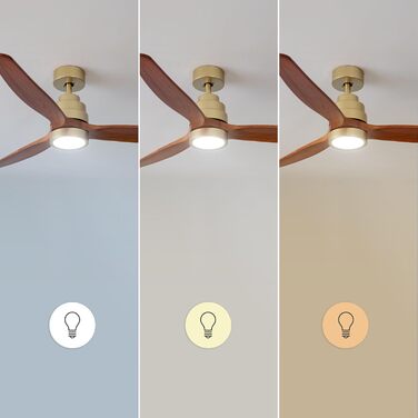 Стельовий вентилятор Cecotec EnergySilence Aero 5275 DarkWood з LED підсвічуванням та пультом, 40W, 52