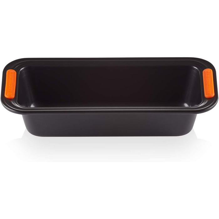 Форма для випікання Le Creuset, антипригарна, прямокутна, 30×11,5×7 см, стійка до закваски, з вуглецевої сталі, антрацит/помаранчева