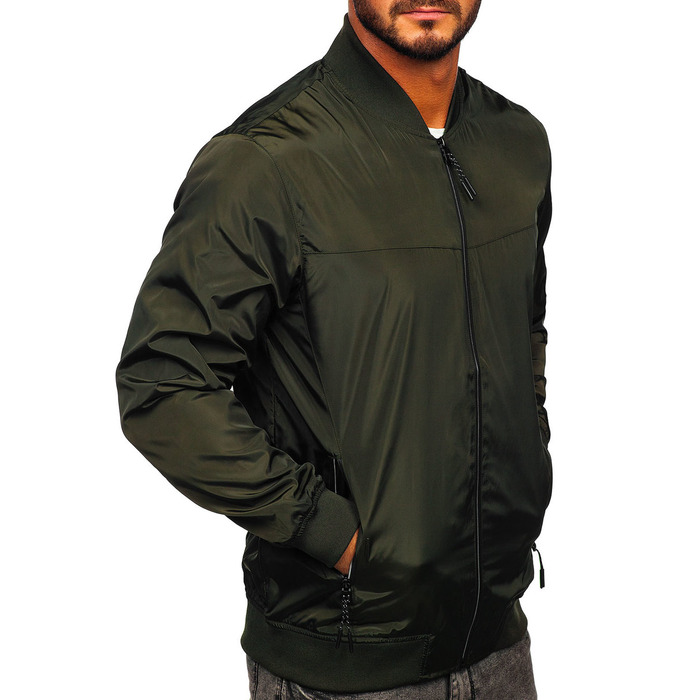 Чоловіча демісезонна куртка-бомбер Denley Khaki W3909_L