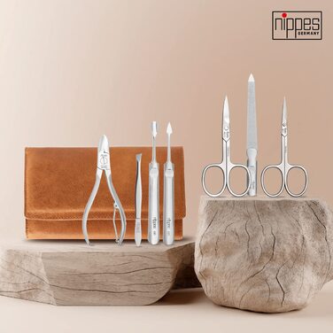 Набір для манікюру Nippes Solingen Premium Line Whiskey: преміум-якість, нержавіюча сталь, шкіряний етикет, Made in Germany