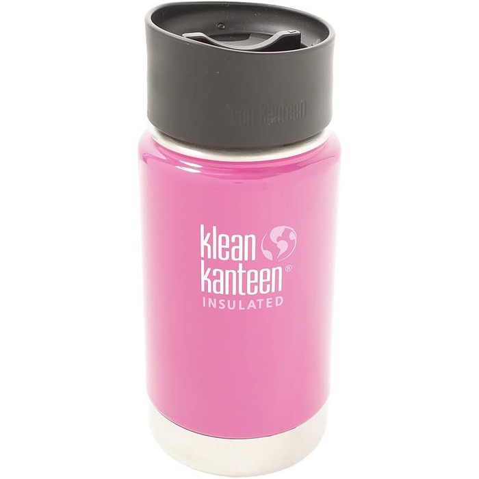 Klean Kanteen Wide Vacuum-Insulated Water Bottle with Cafe Cap 2.0 (355 ml, Wild Orchid)