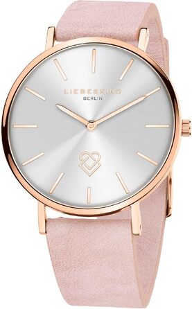 Жіночий годинник Liebeskind Berlin — круглий кварцовий, 34 мм, мілежній браслет, водонепроникність 5ATM, колір рожеве золото