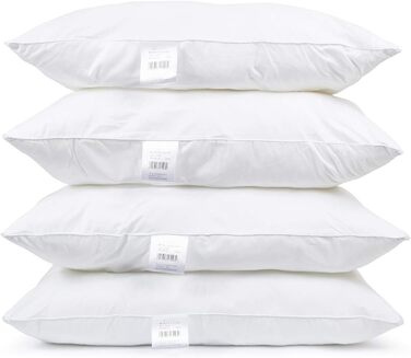 H&F Heimtextilien Top Quality Cushion 80x80 4-Piece Set | Allergy-Friendly Pillow with Oeko-TEX Certified | Cover: 100% Microfiber | Filling: 1100 Grams Polyester 4 80 x 80 cm
