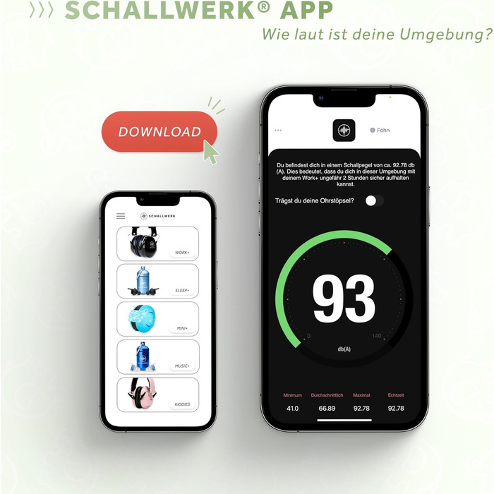 Schallwerk® Kapselgehörschutz Kiddies (Matcha Green) – навушники шумозахисні для дітей, преміум-якість, захист від шуму, ідеальні для повсякденного використання та заходів