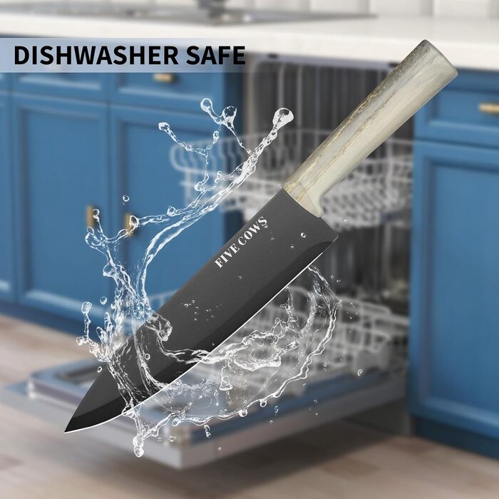 Набір кухонних ножів Messerblock з 16 частинами, з дерев'яною підставкою, дощечкою, захистом пальців, точилкою та кухонними ножицями, професійний набір ножів для дому (зелений, блакитний)