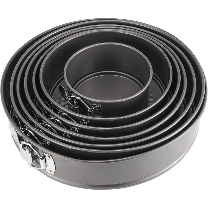 Набір форм для випічки PINGEUI 7 розмірів, антипригарні рознімні форми для тортів та чізкейків (12/18/20/22/24/26/28 см)