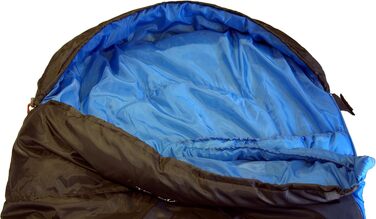 Спальний мішок High Peak TR 300, антрацит/блакитний, для 3-4 сезонів, 0°C, широкий, дихаючий, водонепроникний, ковдраний, для кемпінгу, фестивалів, трекінгу