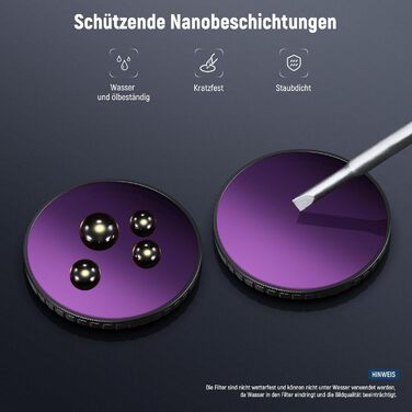 NEEWER Набір фільтрів ND для DJI Osmo Action 3/4/5 Pro, 6 шт. (ND8, ND16, ND32, ND64, ND1000, CPL), аксесуари для екшн-камери