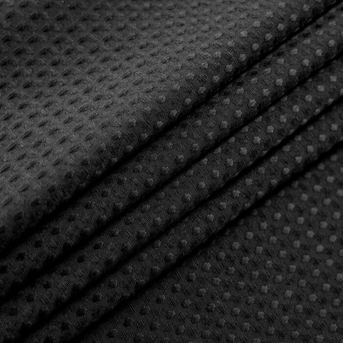 Штора для душу з вафельним малюнком, чорна, 180x182 см - Преміум для готелів, SPA, важкий водонепроникний матеріал