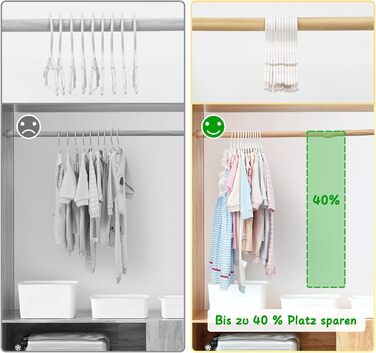 54 дитячі вішалки для одягу Ilauke з пшеничного соломи, 10,6 дюймів, для немовлят та дітей, економія місця, для зберігання дитячого одягу