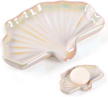 Керамічна мильниця з піддоном Antis's Home, Зелений мильниця-тримач для ванної, душу та умивальника, Сучасний дизайн