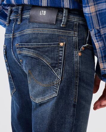 Джинси чоловічі LTB Roden Bootcut блакитні, Arona Wash, W28-W40, бавовна з еластаном 34W/32L