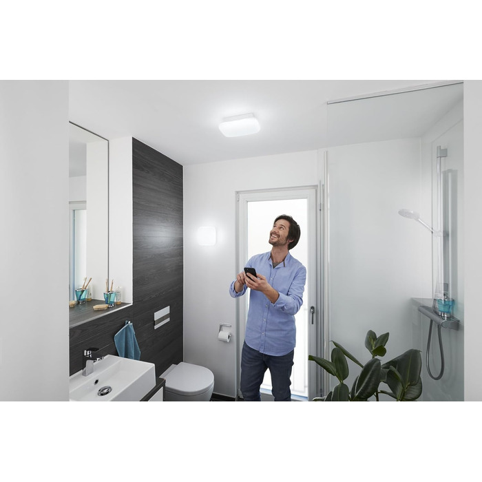 LEDVANCE Smart LED Bathroom Lamp white, 1200LM, 3000-6500K, 300mm x 70mm, IP44, Orbis Bath Bathroom Light with Wifi Technology, dimmable, controllable via App and Voice Assistants (White, 28 x 10 cm, Aqua)
