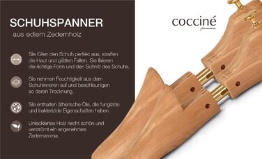 Coccine - Cedarwood Shoe Stretchers, Shoe Expanders, Cobbler's Tools, Extra Strong, Break-Proof, Wooden Shoe Stretcher, Shoe Stretcher with Adjustable Springs, for All Shoes