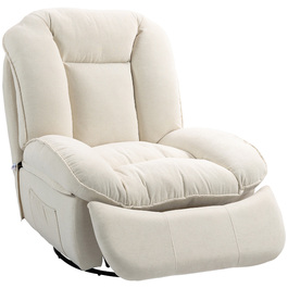 HOMCOM Reclining TV Chair with Swivel Function, Rocker Function, 360° Swivel TV Chair with Pocket Spring, Footrest and Side Pocket | Aosom
