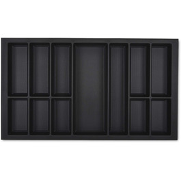 Лоток для столових приборів ORGA-BOX VII чорний 826x474 мм для кухонь Beeck, Siematic, Schröder, корпус 90 см