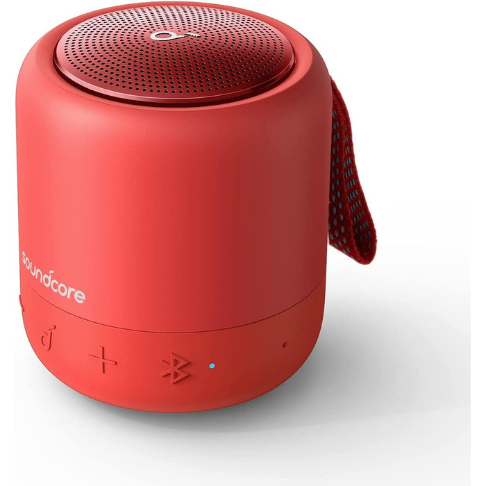 Портативна Bluetooth колонка soundcore Anker Mini 3 з BassUp, PartyCast, USB-C, IPX7 захист, червона
