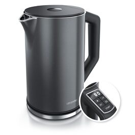 Електричний чайник Arendo з регулюванням температури 40-100°C, 1,5 л, 2200 Вт, модель ELEGANT, Pearl Grey (сірий)