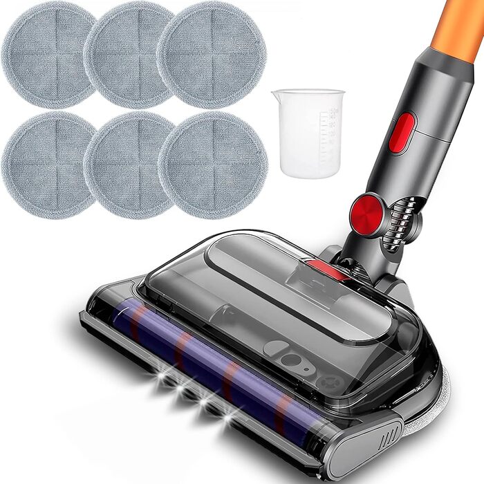 Турбо-щітка Italdos для пилососів Dyson V7 V8 V10 V11 V15 та Lava - для підлоги з мармуру та дерева (з мікрофіброю)