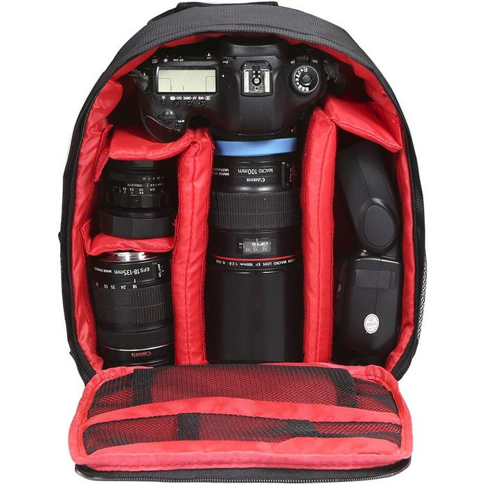 Багатофункціональна водонепроникна сумка для камери: цифрові та DSLR камери (червона)