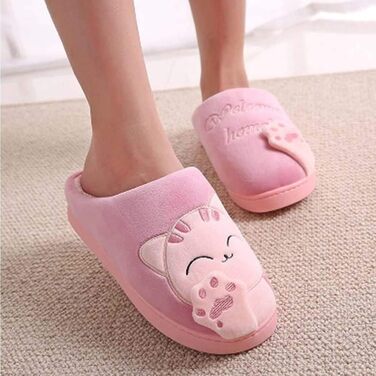 Тапочки додому JackShibo для жінок та чоловіків, зимові, плюшеві, теплі, з фетру, зручні (36/37 EU, червоні)