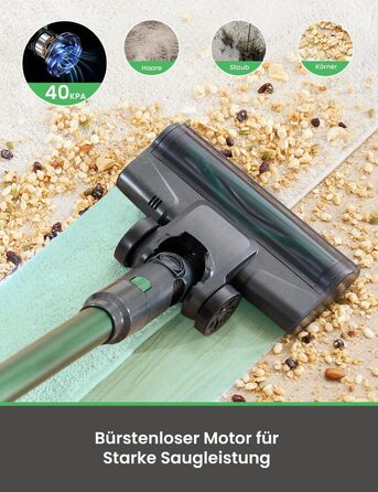 Бездротовий пилосос Vexilar 500W з акумулятором: потужний, 6-в-1, для твердих поверхонь, килимів та шерсті тварин, з сенсорним дисплеєм