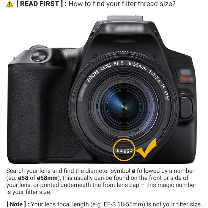 Графільтр PROfezzion Variable ND Filter: регульований нейтральний фільтр ND2-ND2000 для об'єктивів Sigma, Nikon, Fujifilm (58mm)