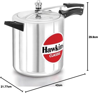 Швидковарка Hawkins Classic CL40 з алюмінію, 4 л, компактна, срібна