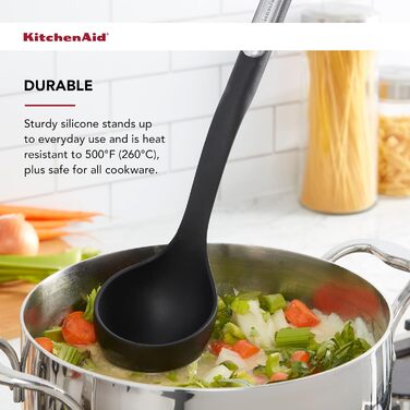 Кухонна ложка KitchenAid KL006OHOBA, силіконова, чорна