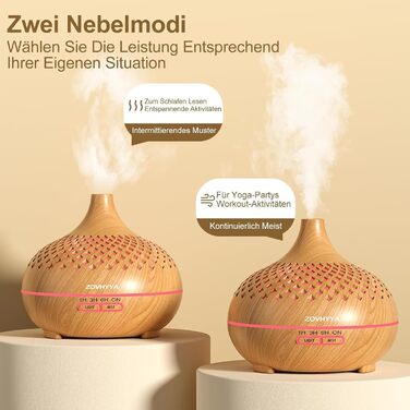 Дифузор аромату 500 мл з ефірними оліями та керуванням від пульта, 14 кольорів, 2 режими розпилення, тиха робота, золото