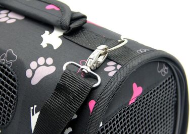 Транспортна сумка для котів BPS, переноска для тварин, 3 розміри S/M/L, чорна, 37 x 22 x 20 см