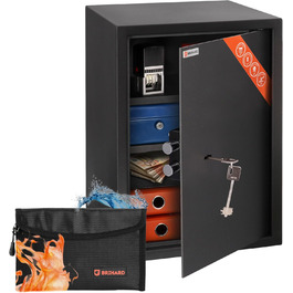 Сейф Tresor Business XL з ключовим замком, 50x35x36 см (ВxШxГ), Тітаново-сірий