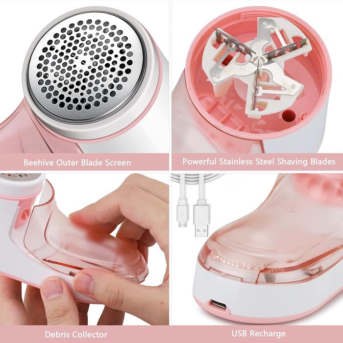 Електричний видалення ворсу Rose: видалення ворсу для одягу з пуловерів та вовни (зелений)