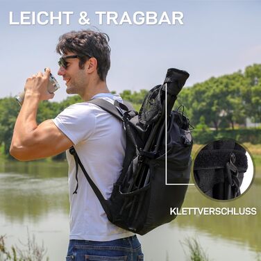 Складний стілець EVER ADVANCED: легкий, міцний, з кишенею для кемпінгу, риболовлі, полювання та піших прогулянок (102 кг)