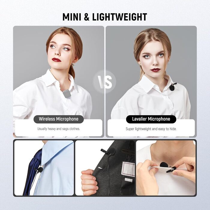 NEEWER Мініатюрний USB-C Лавалер Мікрофон 2 шт. для iPhone 16 15 Pro Max, Android, планшетів, ПК - omnidirektionales Kondensator Mikrofon з кабелем 2м