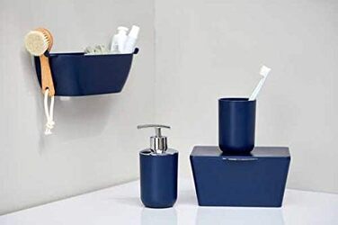 Дозатор для мила WENKO Brasil - 0.32 л, синій, пластик (TPE), 7.3 x 16.5 x 9 см